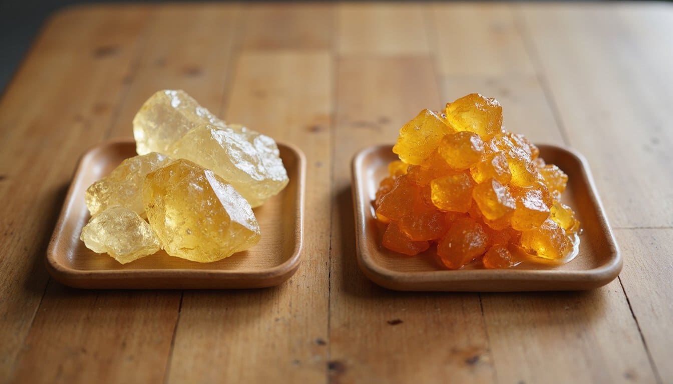 crystalline translucent viscous terpene rich